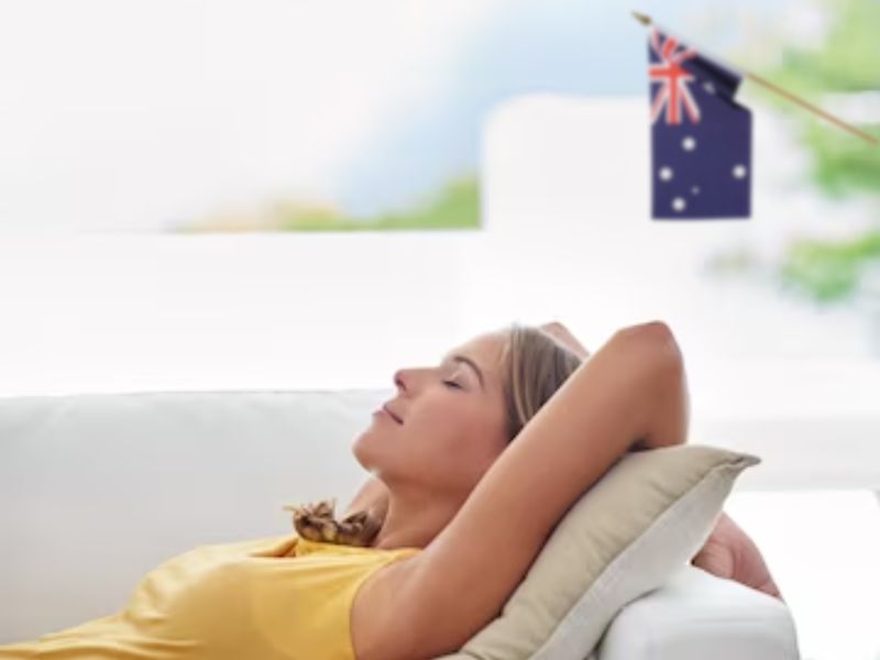 woman relax in australia